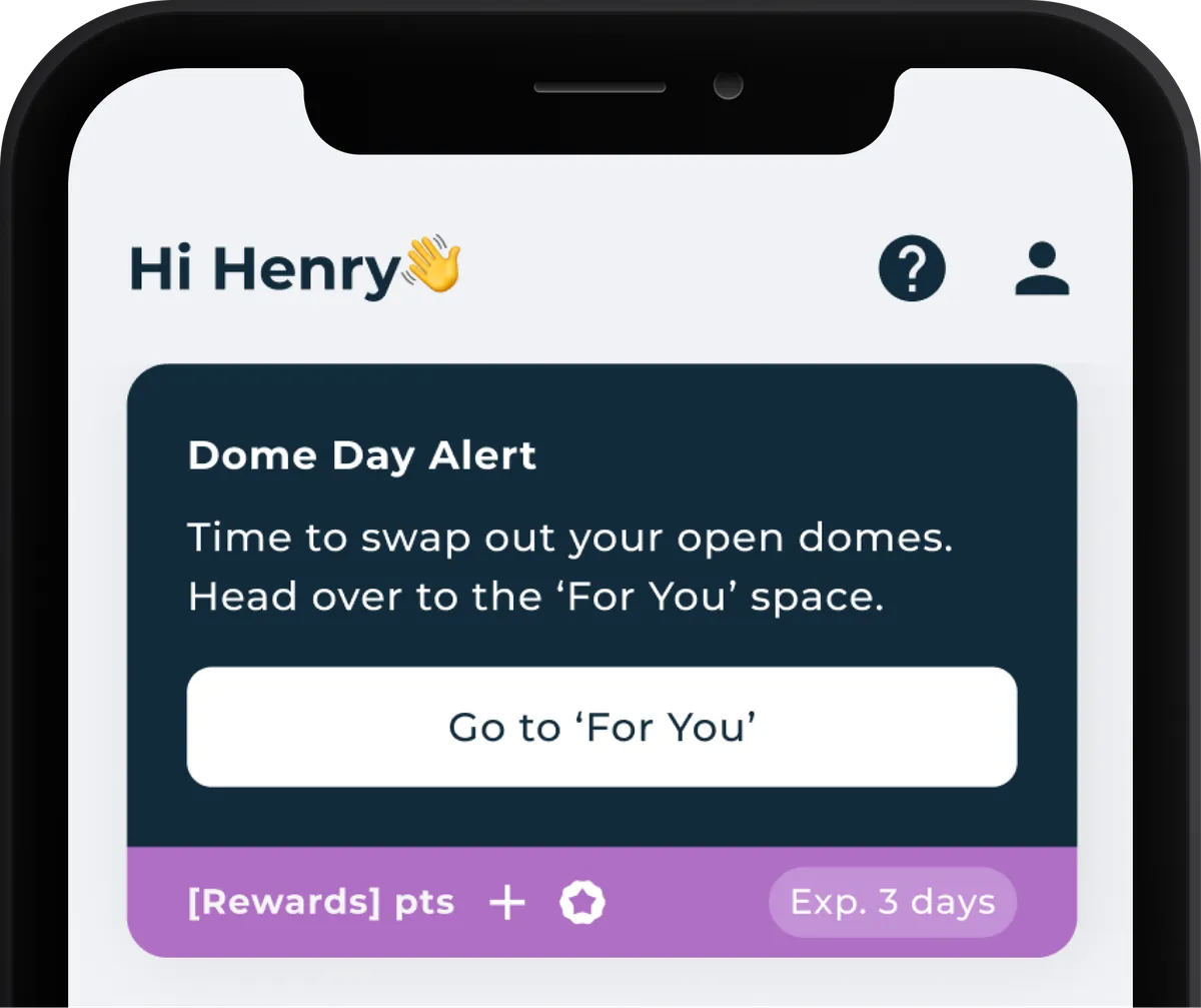 hearX app on a phone
